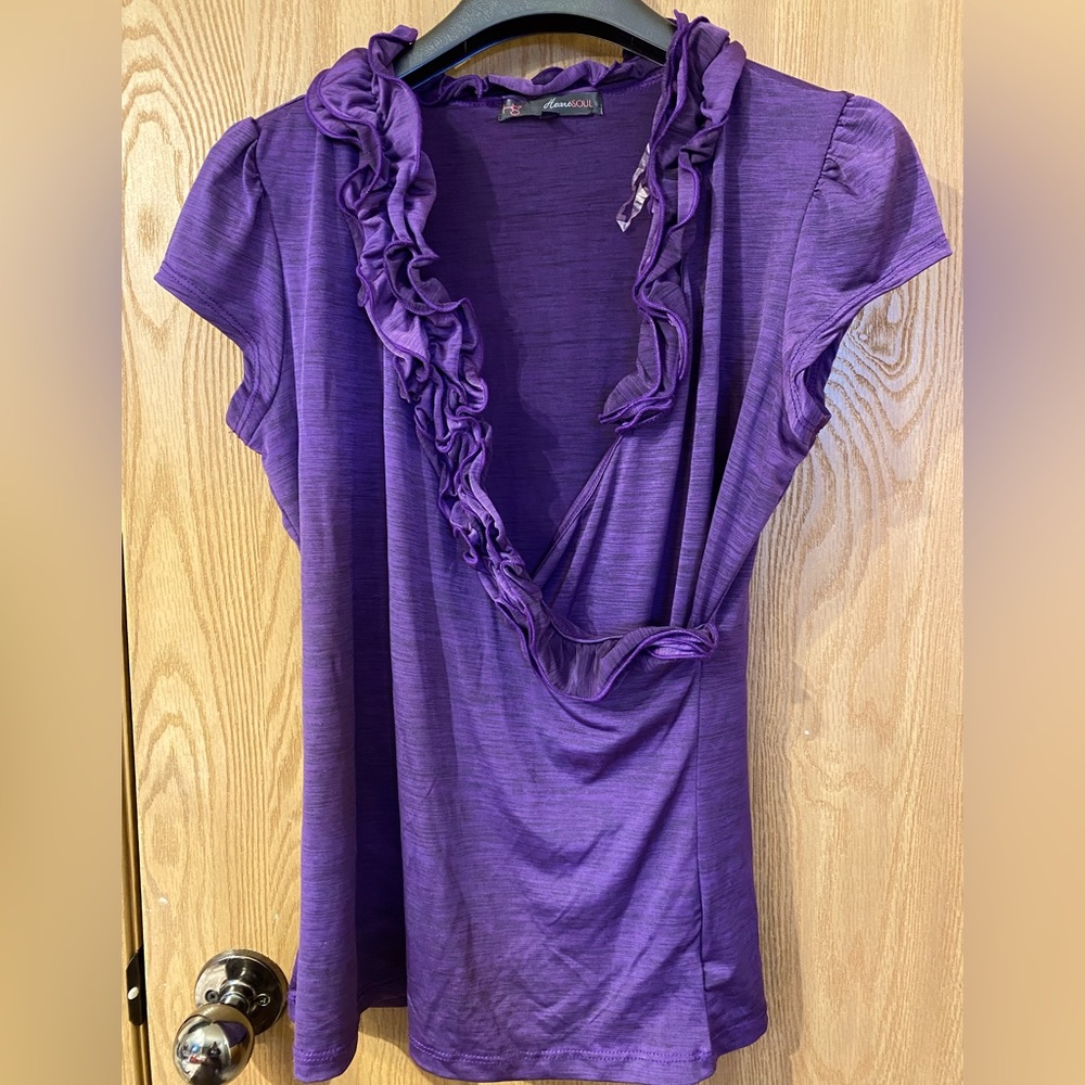 Purple Short Sleeve Blouse (WS)